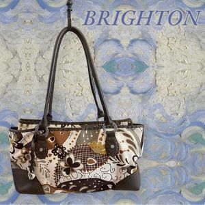 Brighton Floral Canvas and Leather Bag